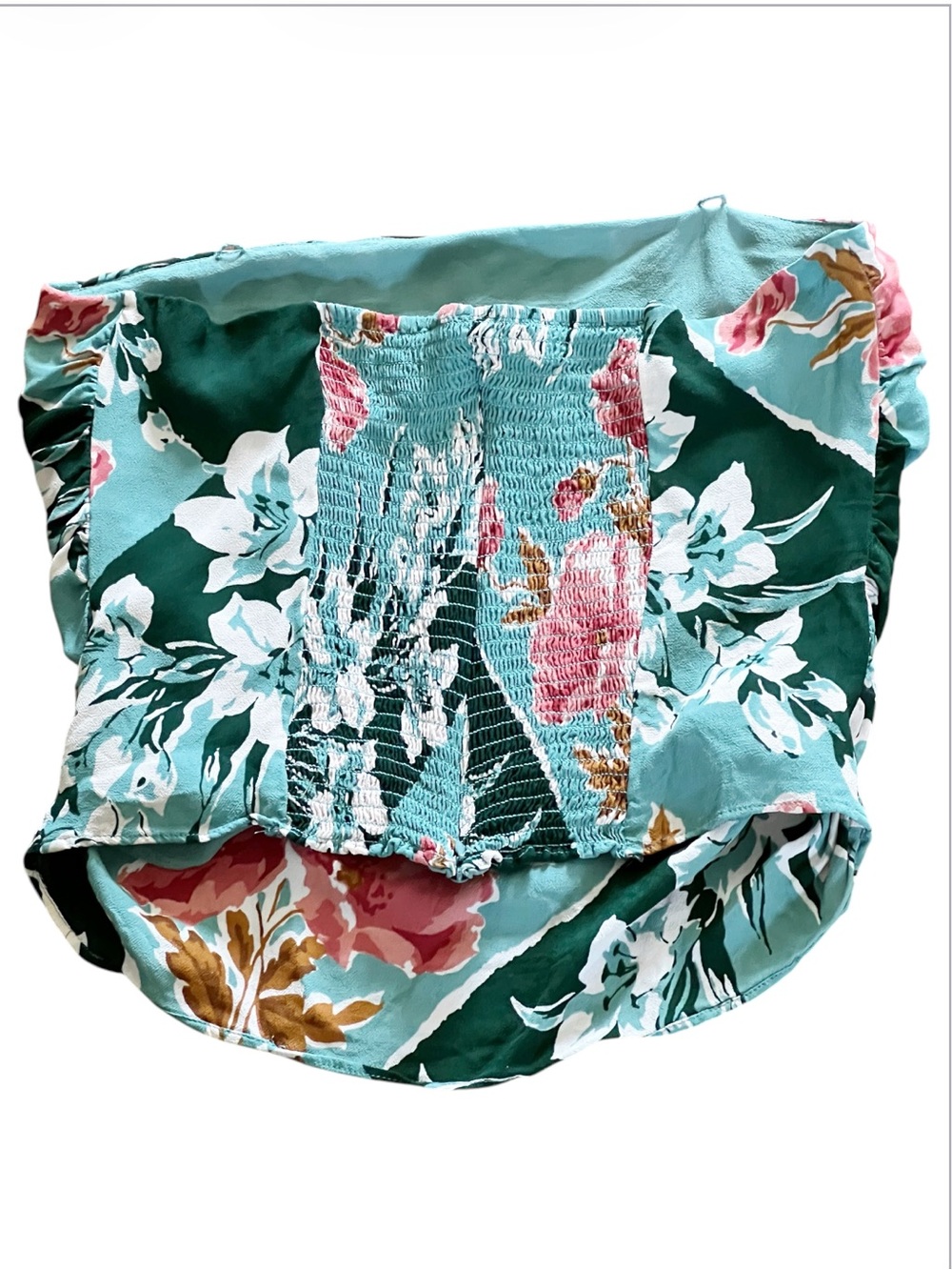 Reformation Lennon Strapless Paloma Floral Top With Scarf Size 12 - Picture 3 of 6